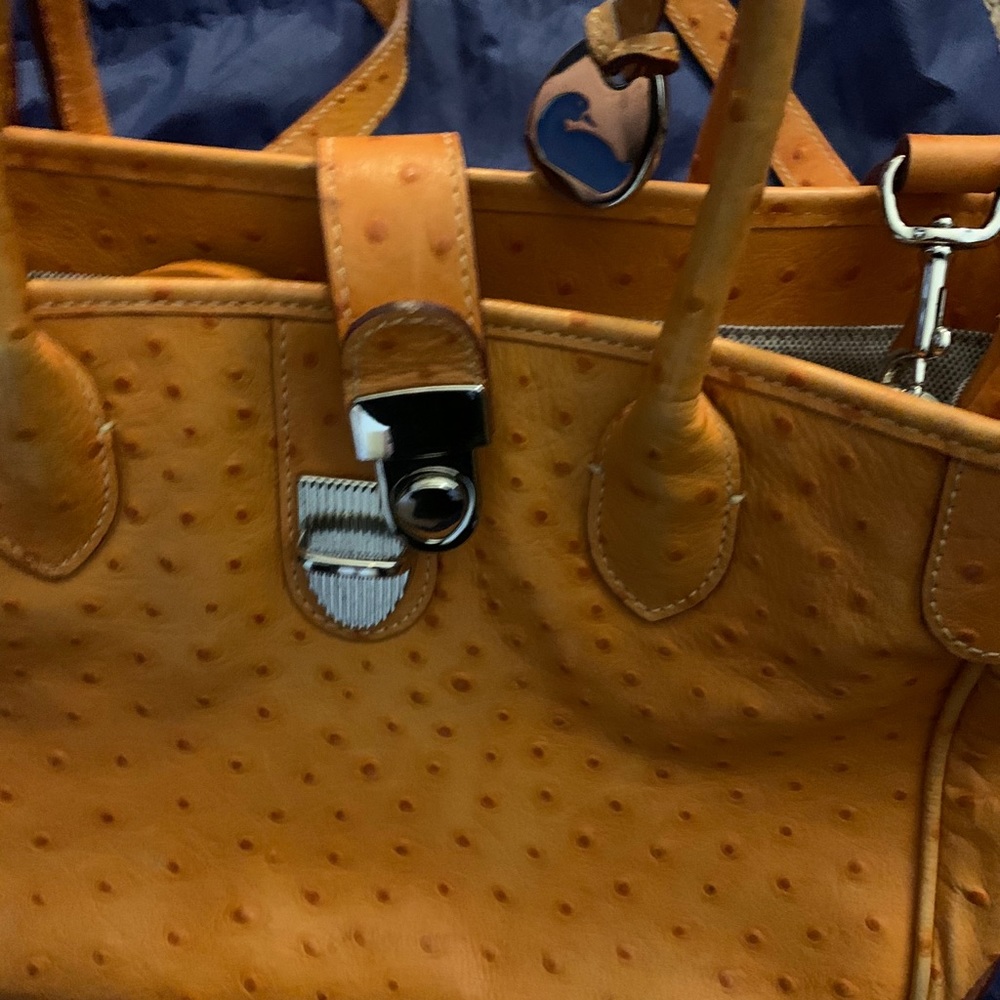 Ostrich handbag that can carried has a strap